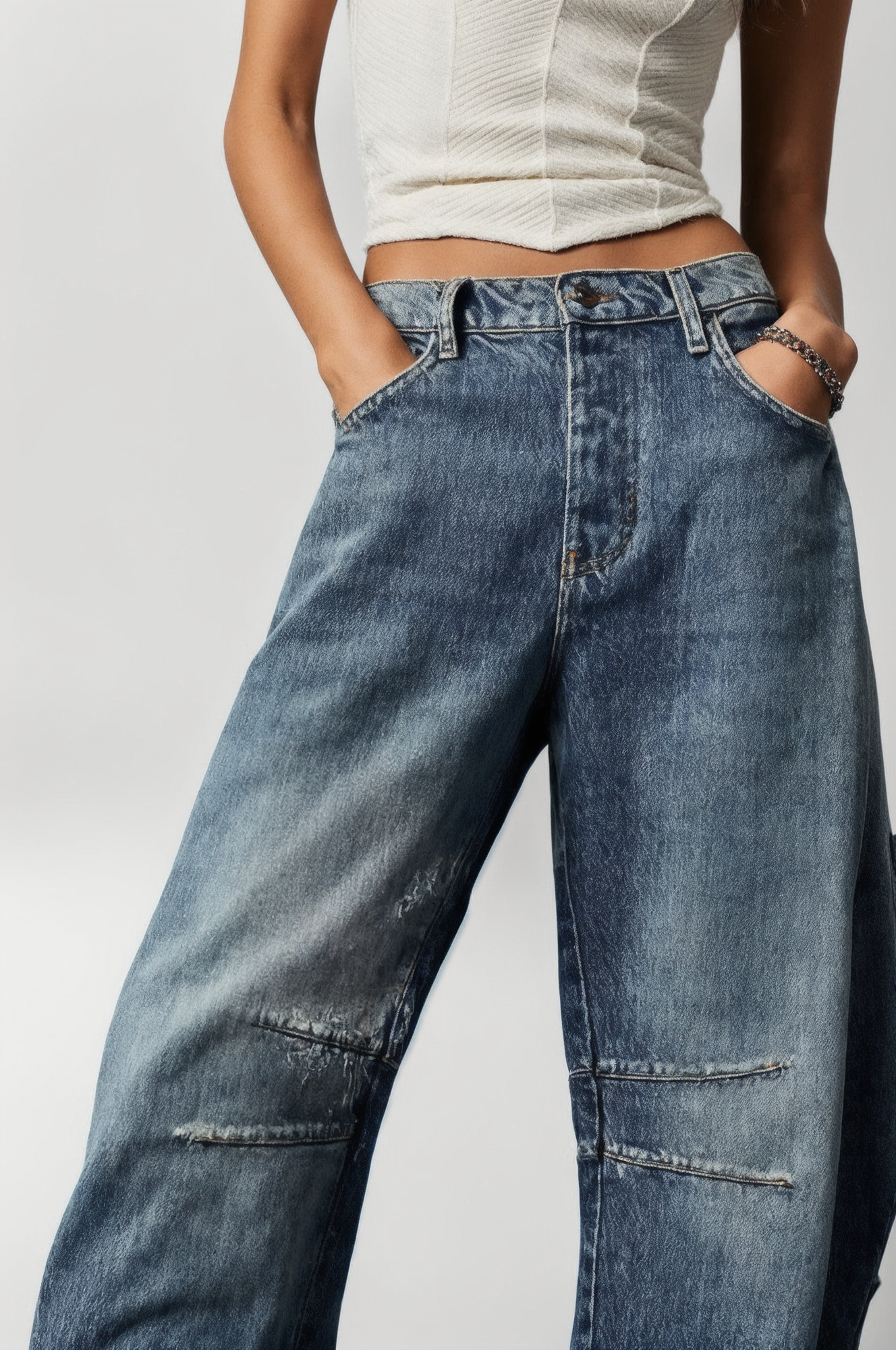 Denim Drift Wide-Leg Pants