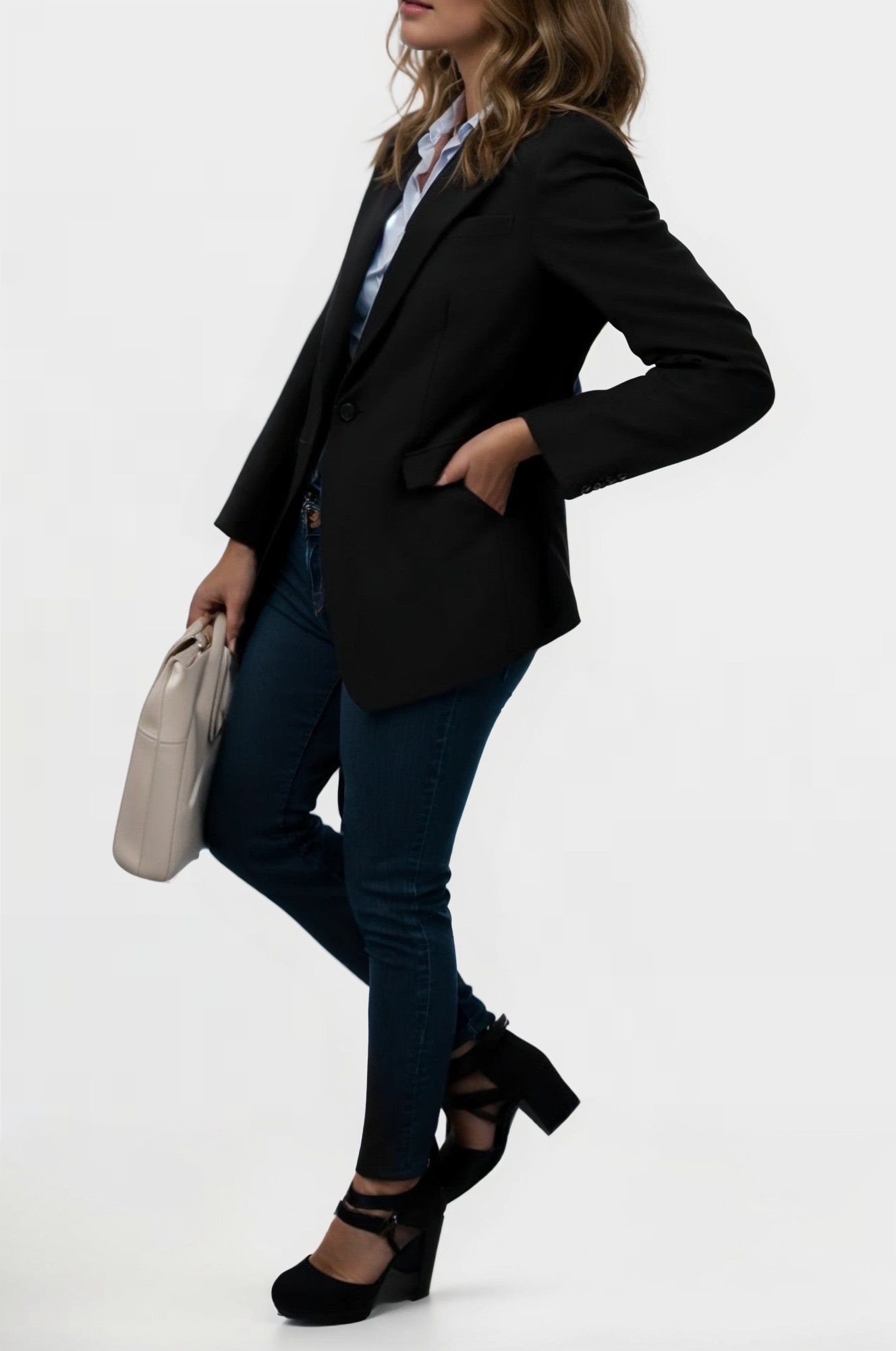 Polished Charm Buttoned Blazer