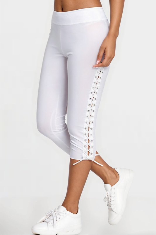 Lace-Up Capri Leggings