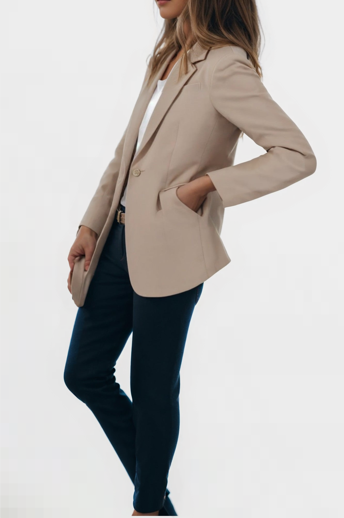 Polished Charm Buttoned Blazer