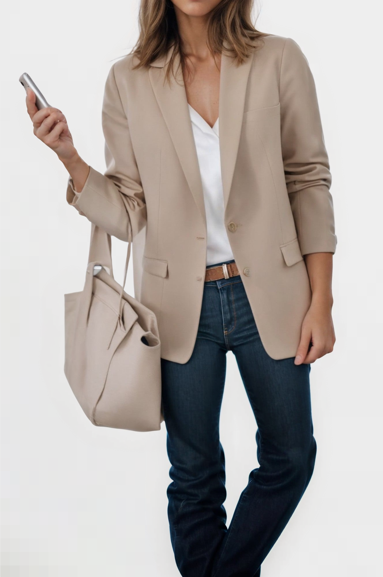 Polished Charm Buttoned Blazer