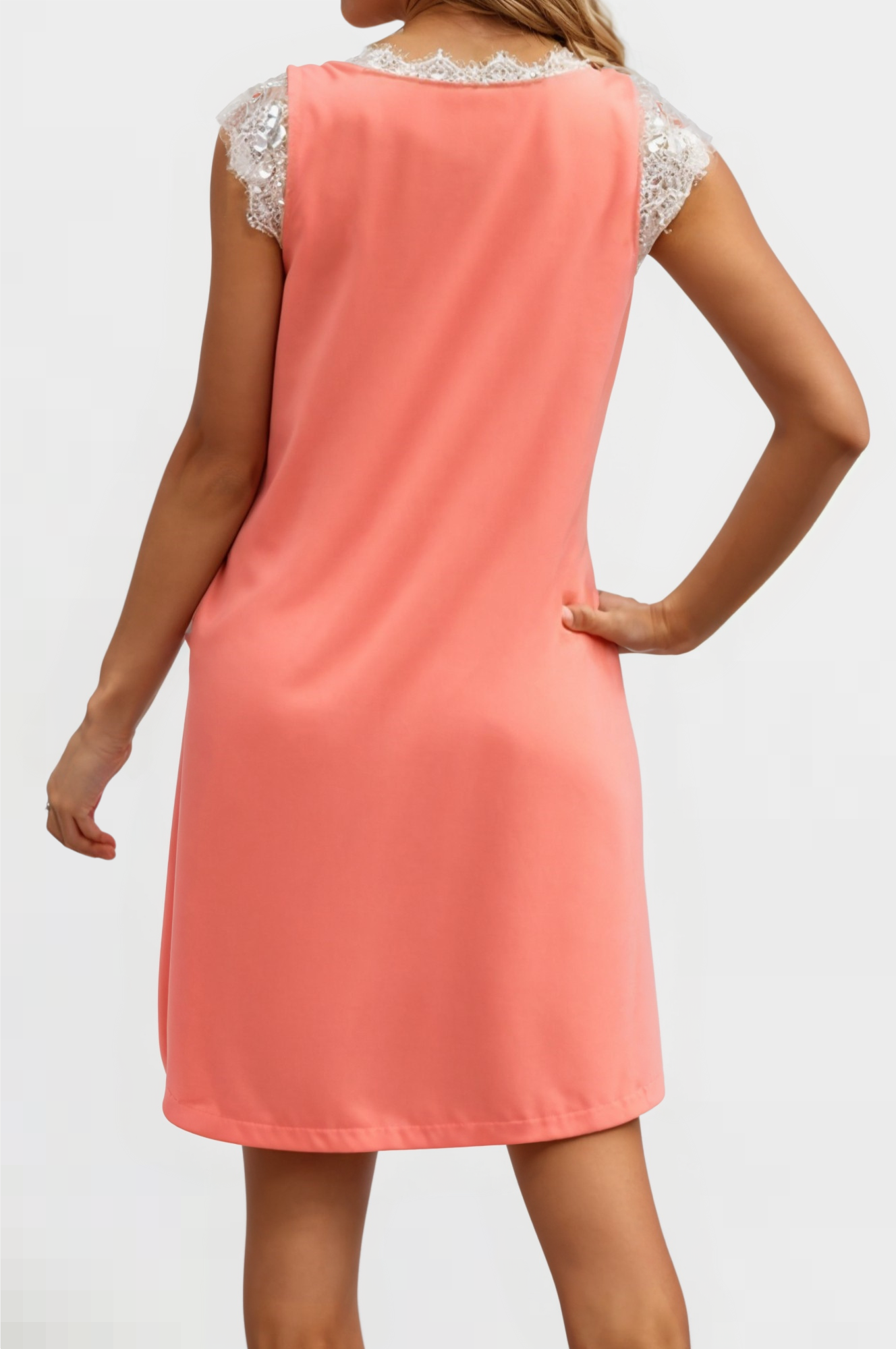 Elegant Edge Midi Lace Dress