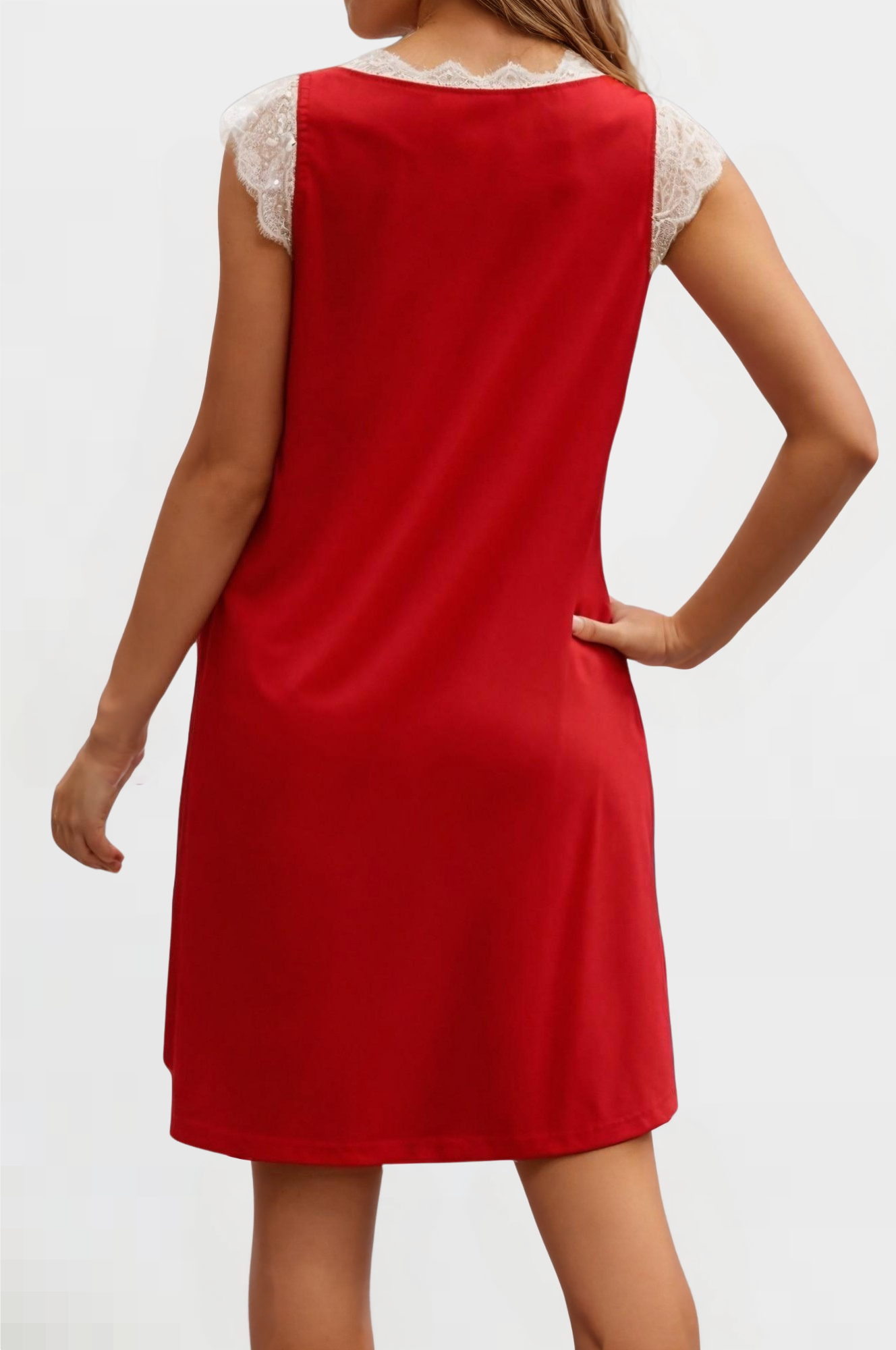 Elegant Edge Midi Lace Dress