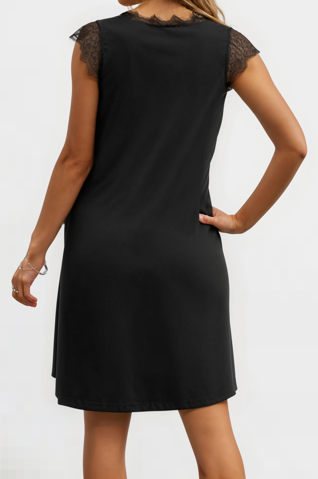 Elegant Edge Midi Lace Dress