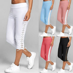 Lace-Up Capri Leggings