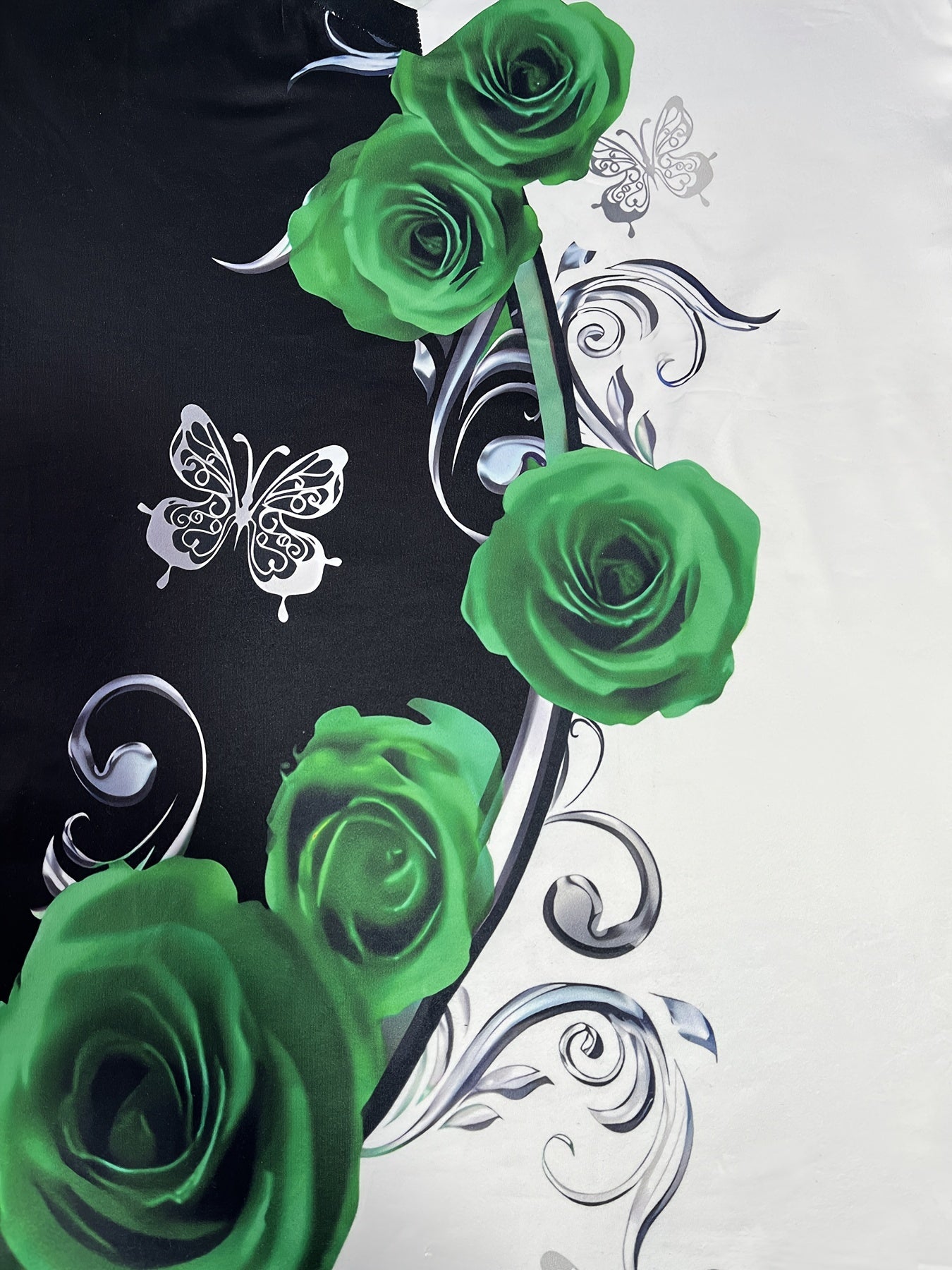 Flutter V-Neck Rose Tee