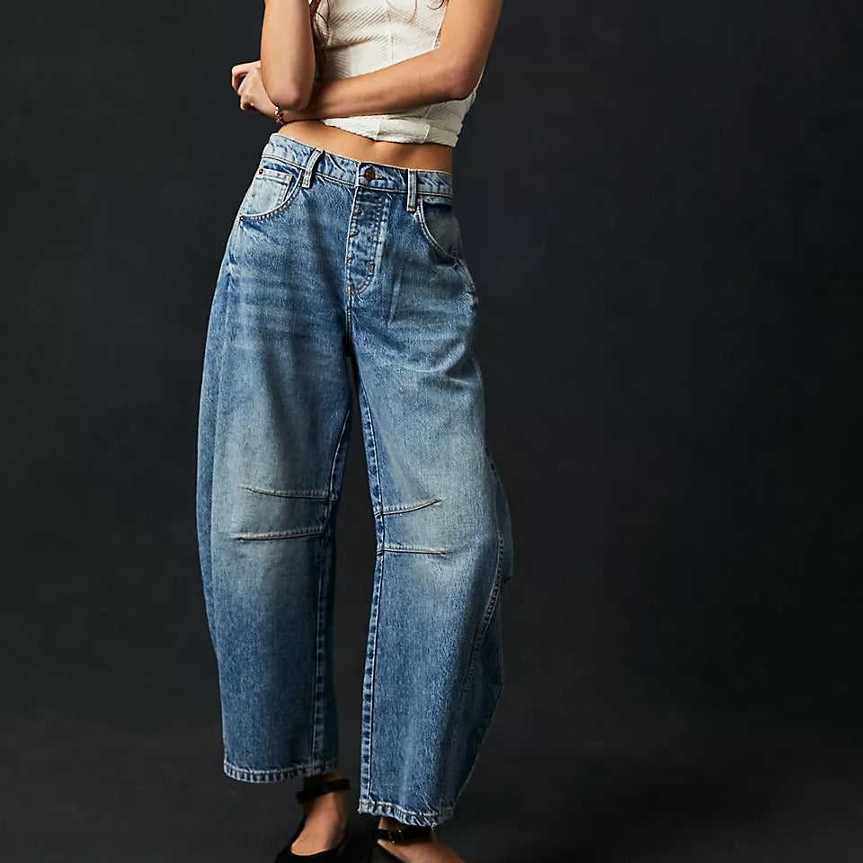 Denim Drift Wide-Leg Pants