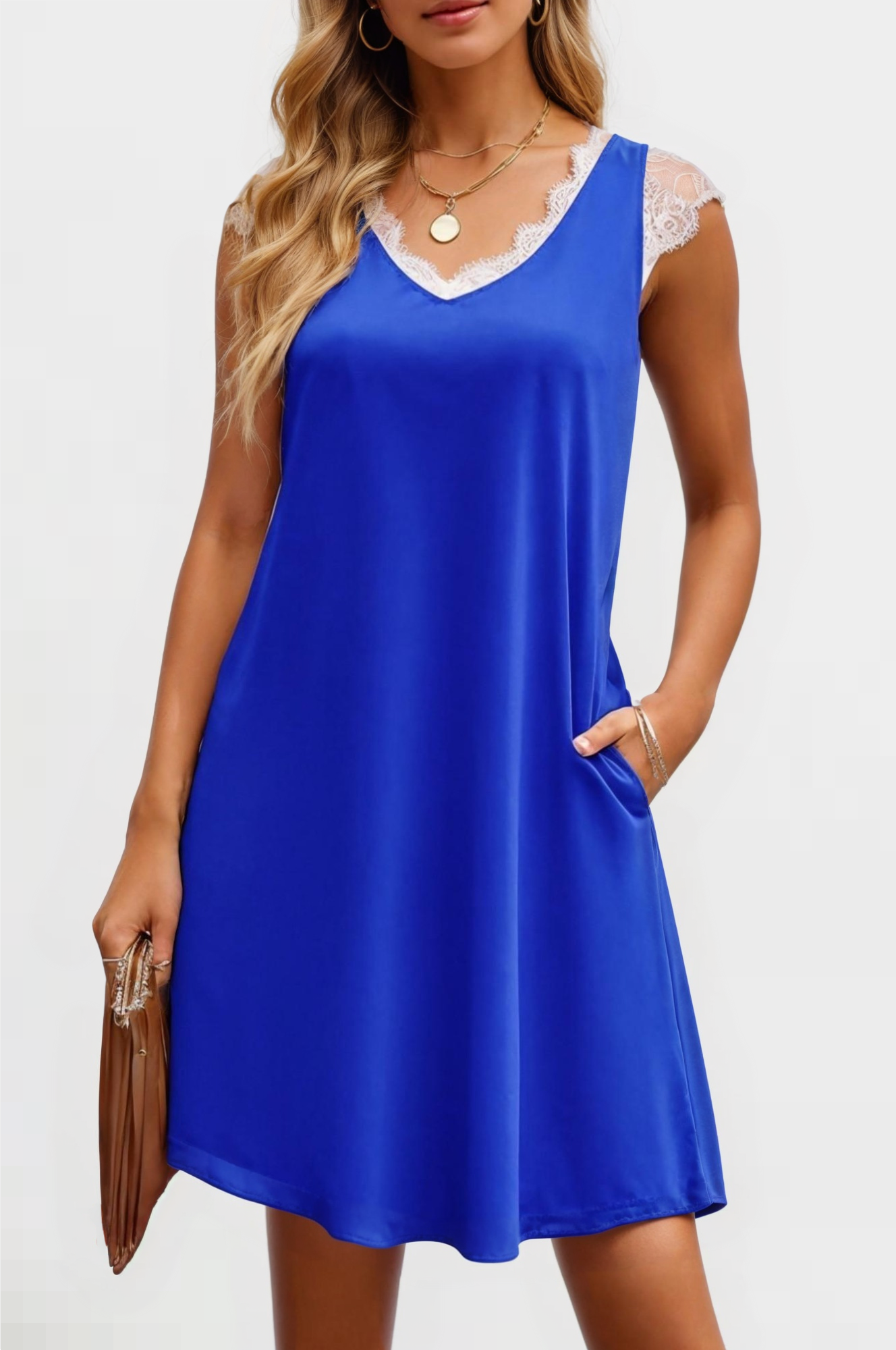 Elegant Edge Midi Lace Dress