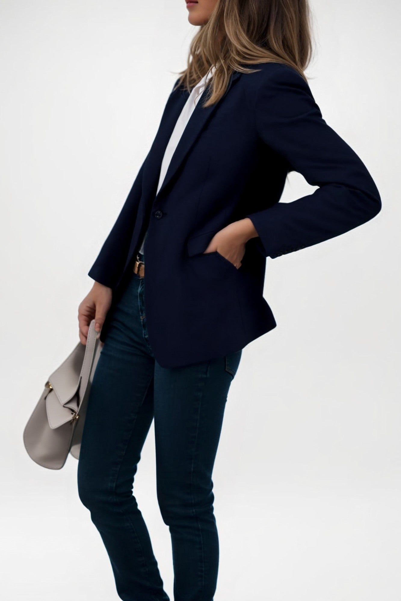 Polished Charm Buttoned Blazer