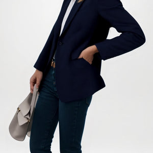 Polished Charm Buttoned Blazer