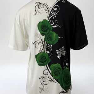 Flutter V-Neck Rose Tee