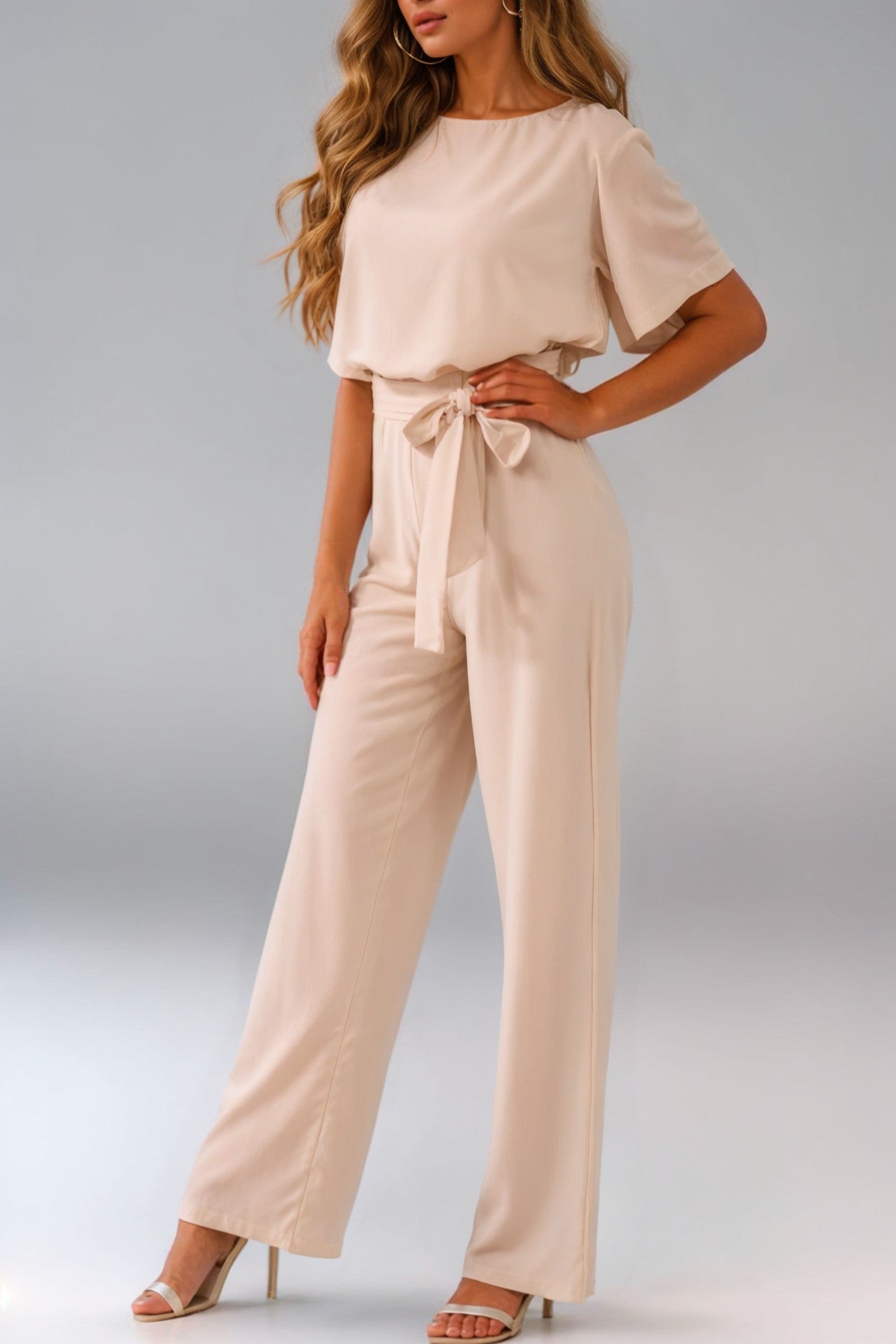 Soft-Touch Printed Jumpsuit