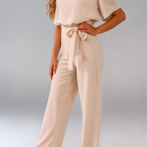 Soft-Touch Printed Jumpsuit