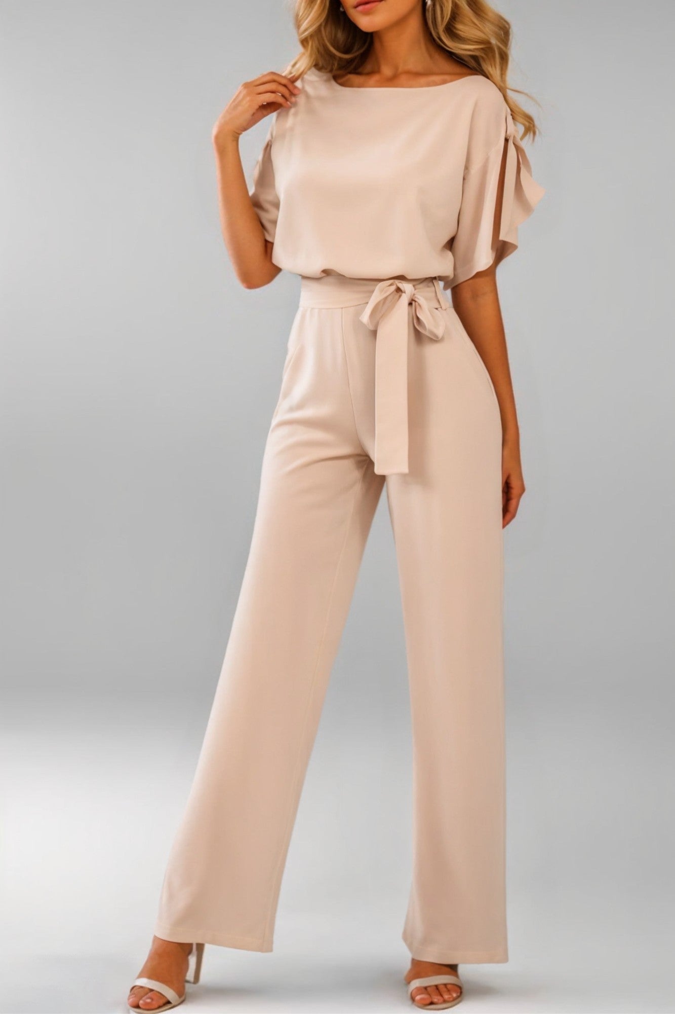 Soft-Touch Printed Jumpsuit