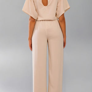 Soft-Touch Printed Jumpsuit