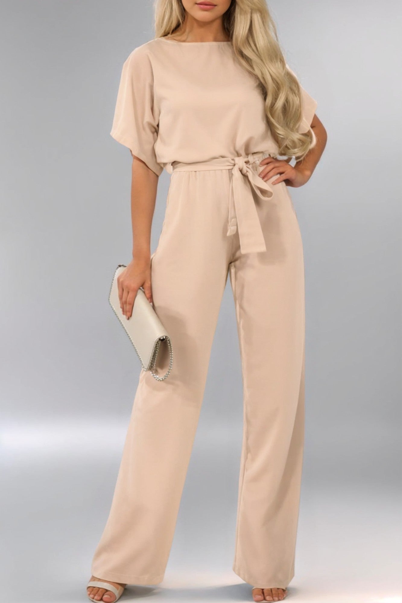 Soft-Touch Printed Jumpsuit