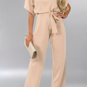 Soft-Touch Printed Jumpsuit