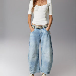 Denim Drift Wide-Leg Pants