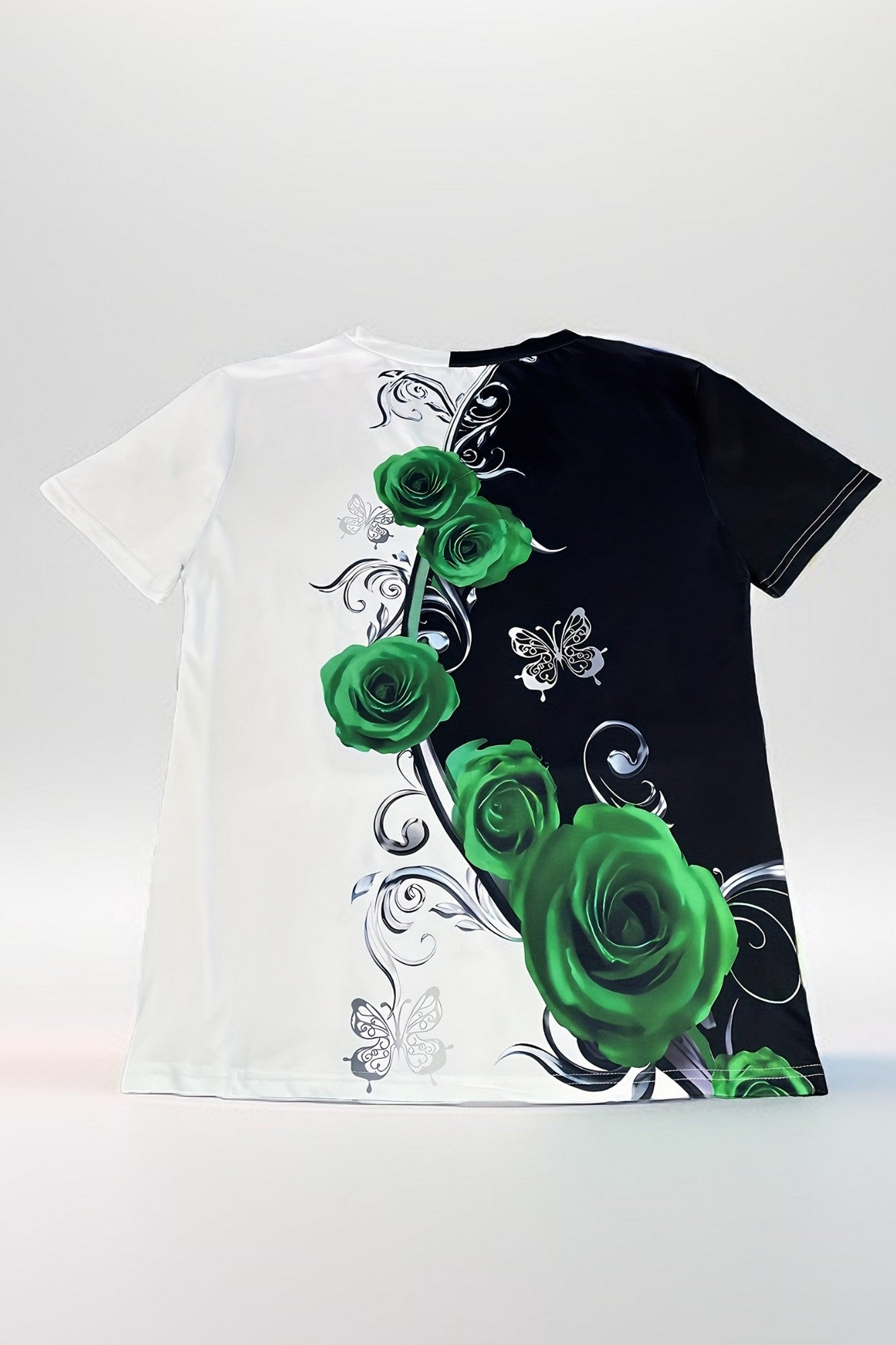 Flutter V-Neck Rose Tee