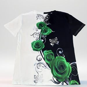 Flutter V-Neck Rose Tee