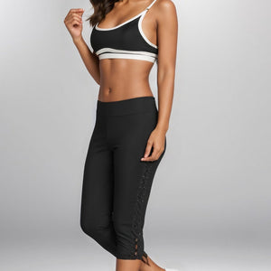 Lace-Up Capri Leggings