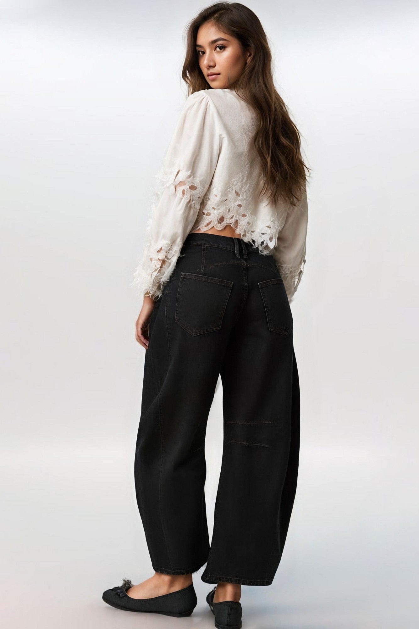 Denim Drift Wide-Leg Pants