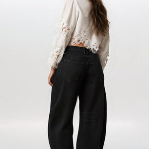 Denim Drift Wide-Leg Pants