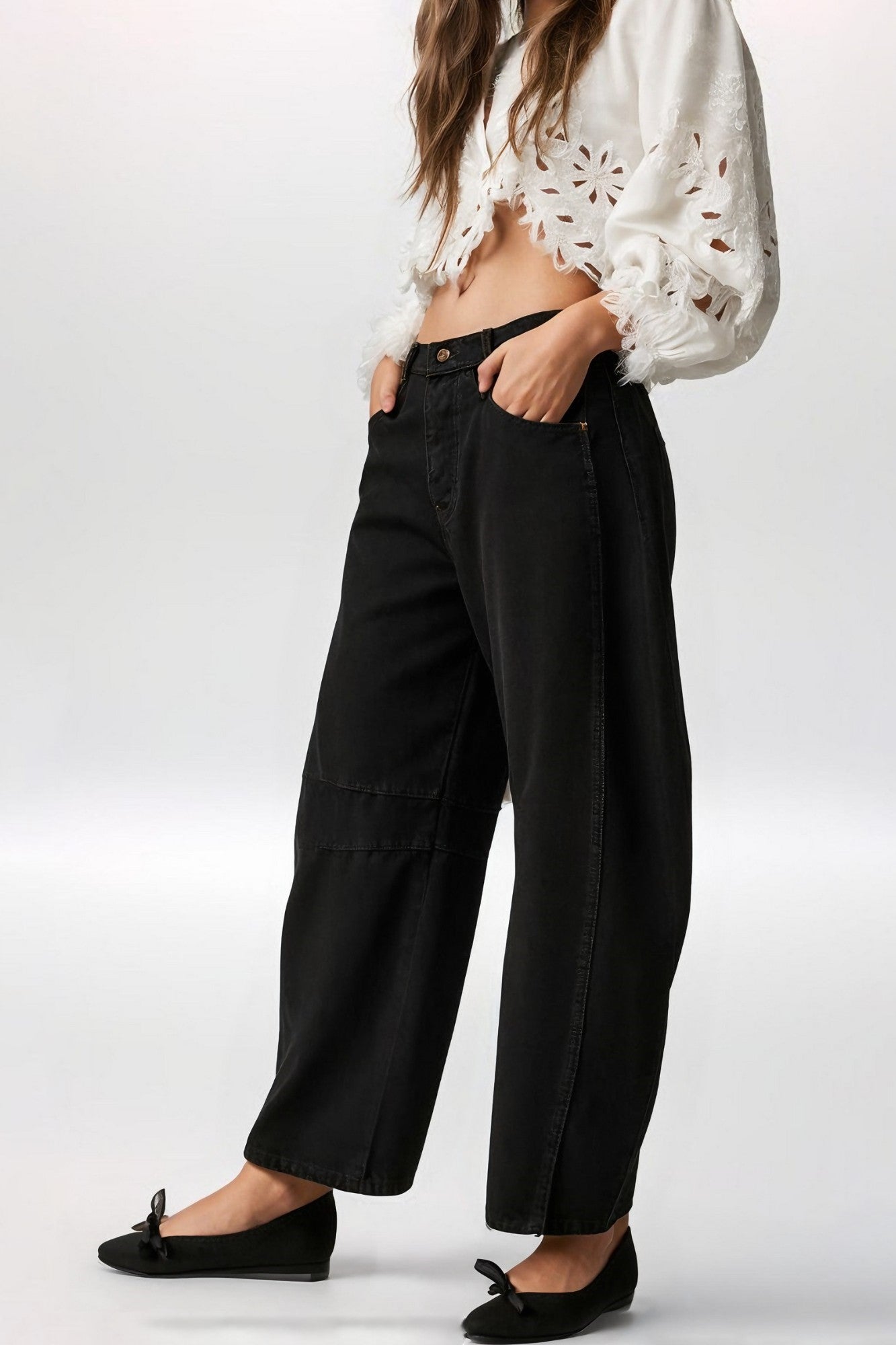 Denim Drift Wide-Leg Pants