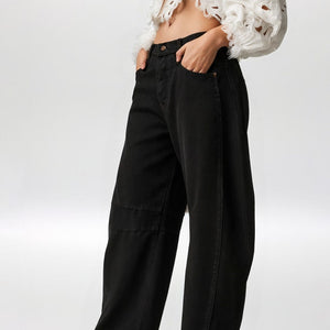 Denim Drift Wide-Leg Pants