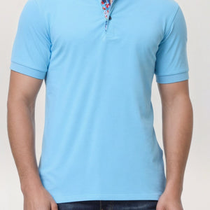 Trendy Men's Ribbed Polo Short Sleeve Shirt