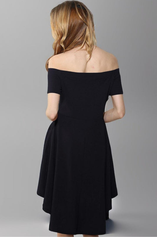 Sexy Off the Shoulder Asymmetrical Hem Summer Dress