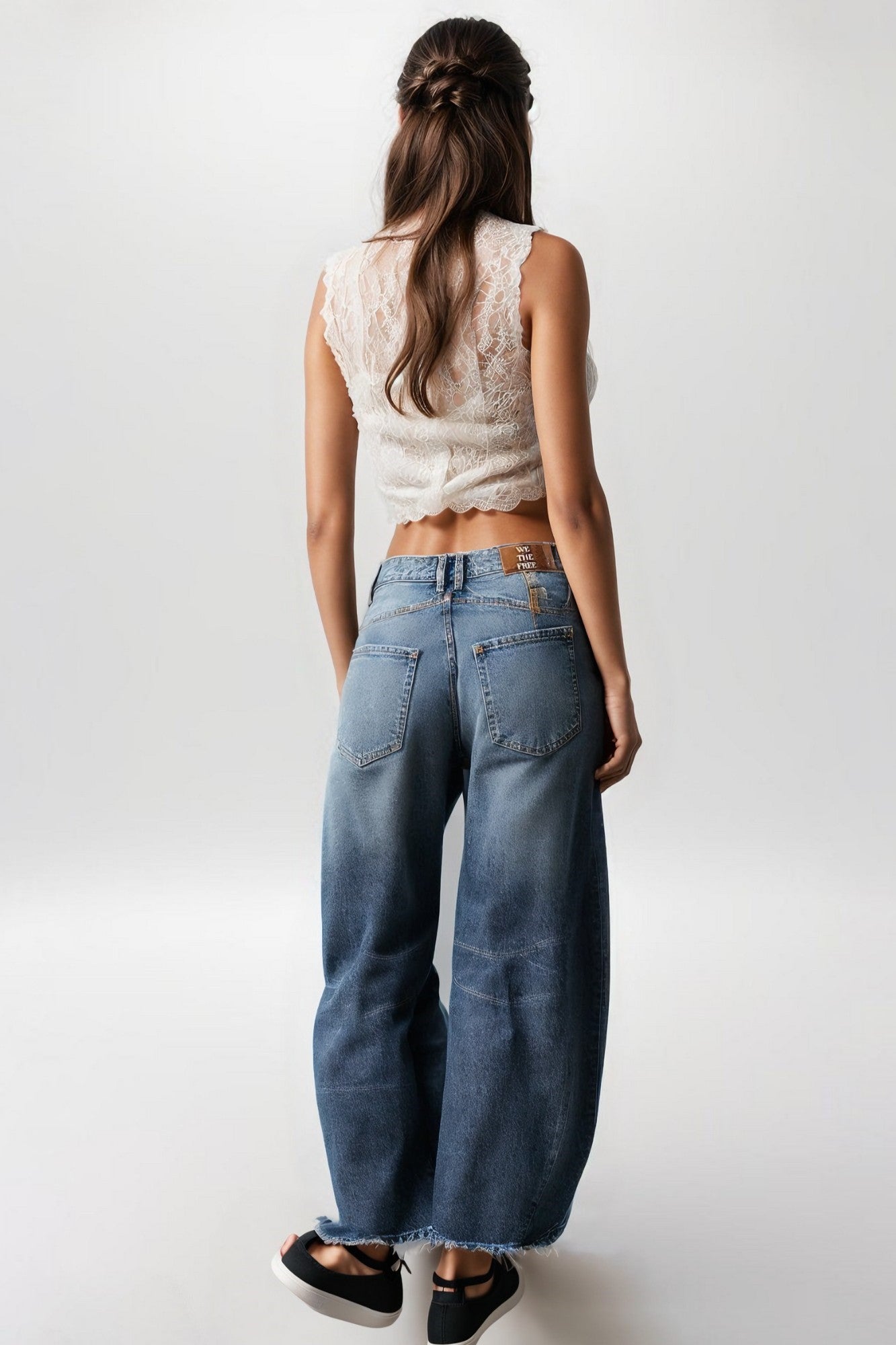 Denim Drift Wide-Leg Pants