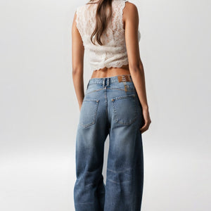 Denim Drift Wide-Leg Pants