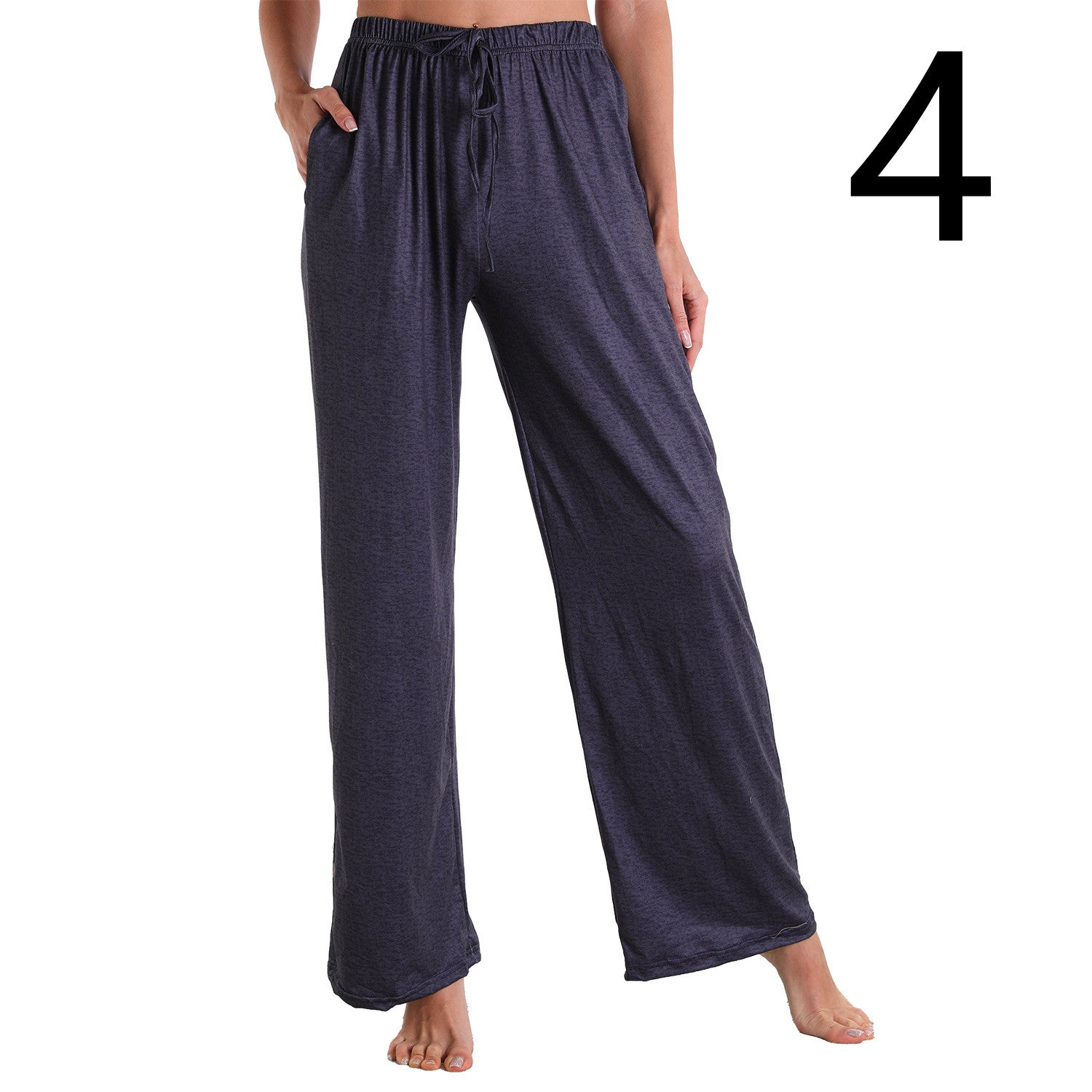 Home Leisure Sports Pocket Women's Rubber Band Pants