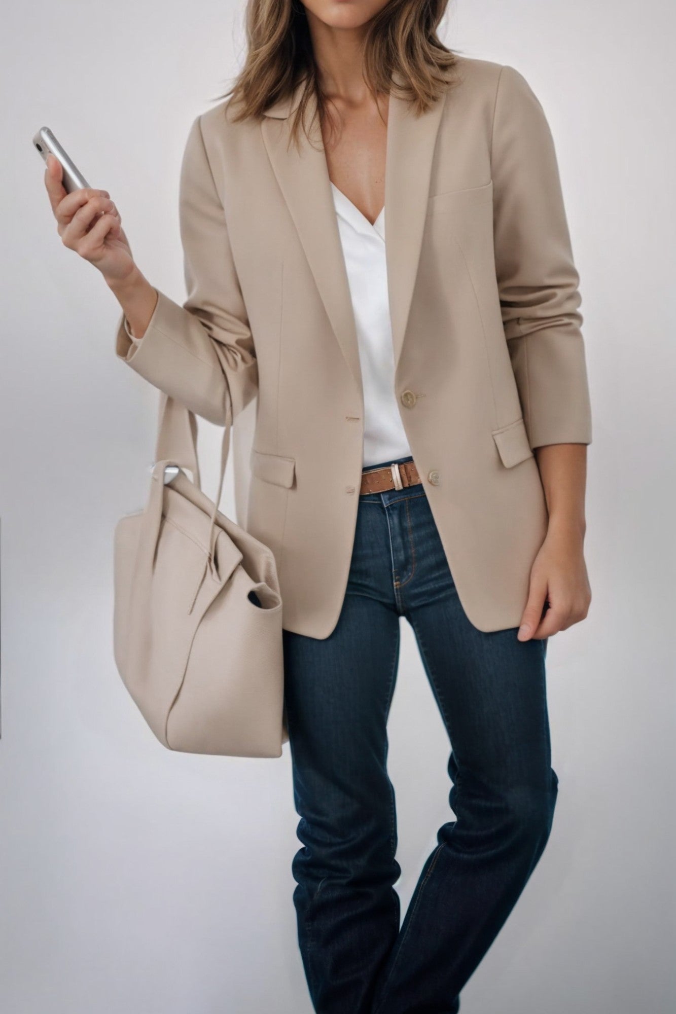 Polished Charm Buttoned Blazer