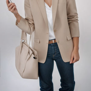 Polished Charm Buttoned Blazer