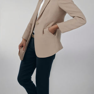 Polished Charm Buttoned Blazer