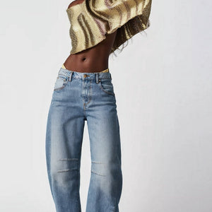 Denim Drift Wide-Leg Pants