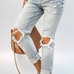 Light Wash Distressed Jeans