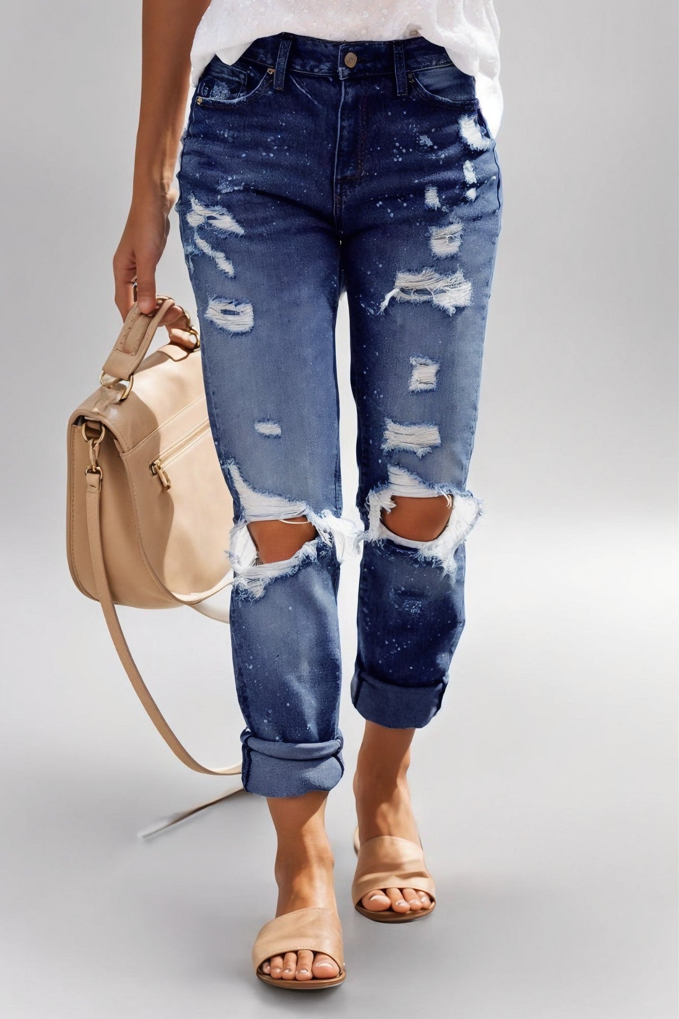 Light Wash Distressed Jeans