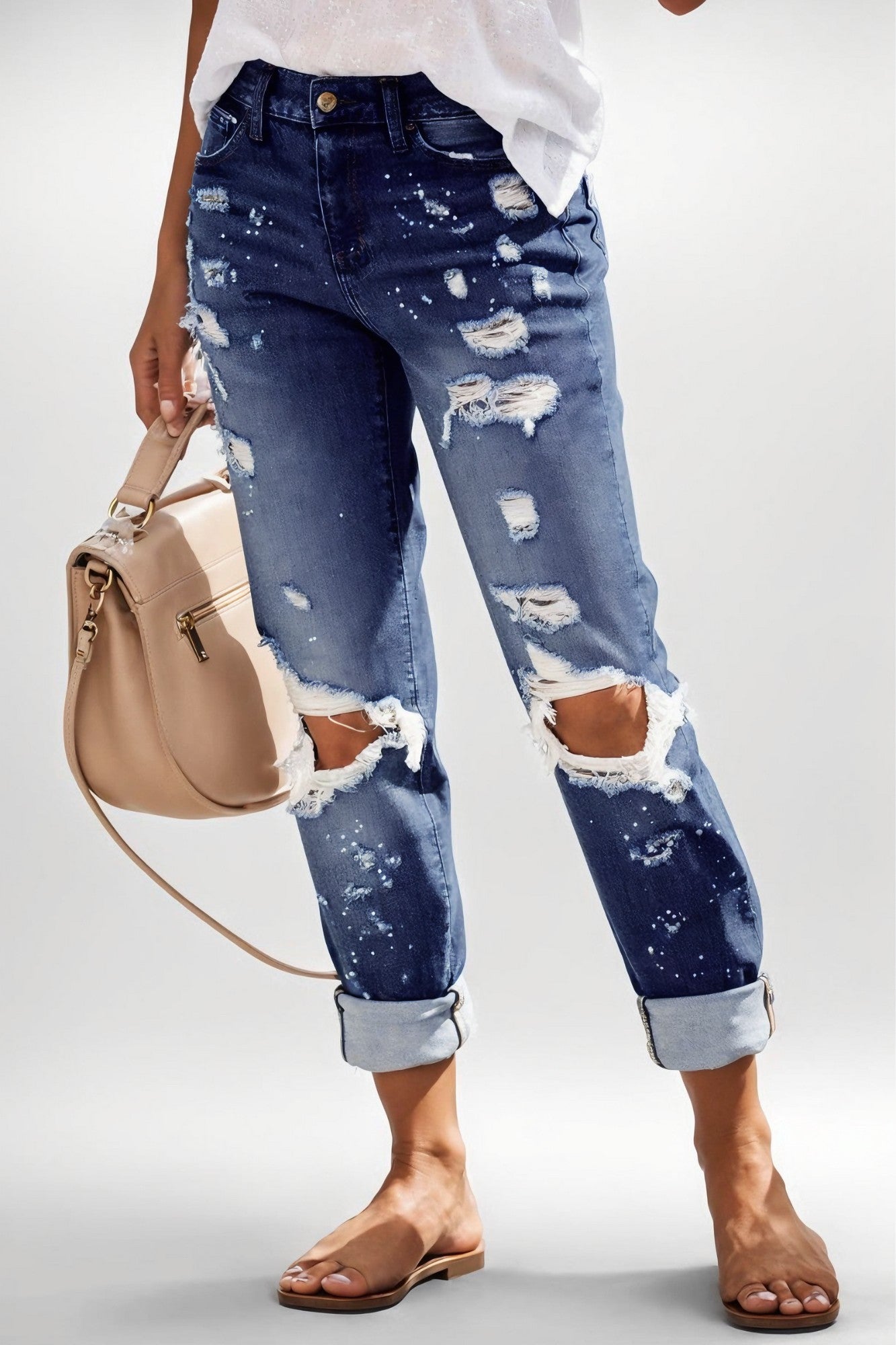 Light Wash Distressed Jeans