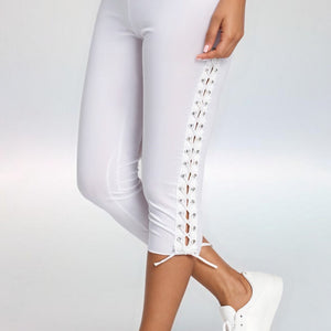 Lace-Up Capri Leggings