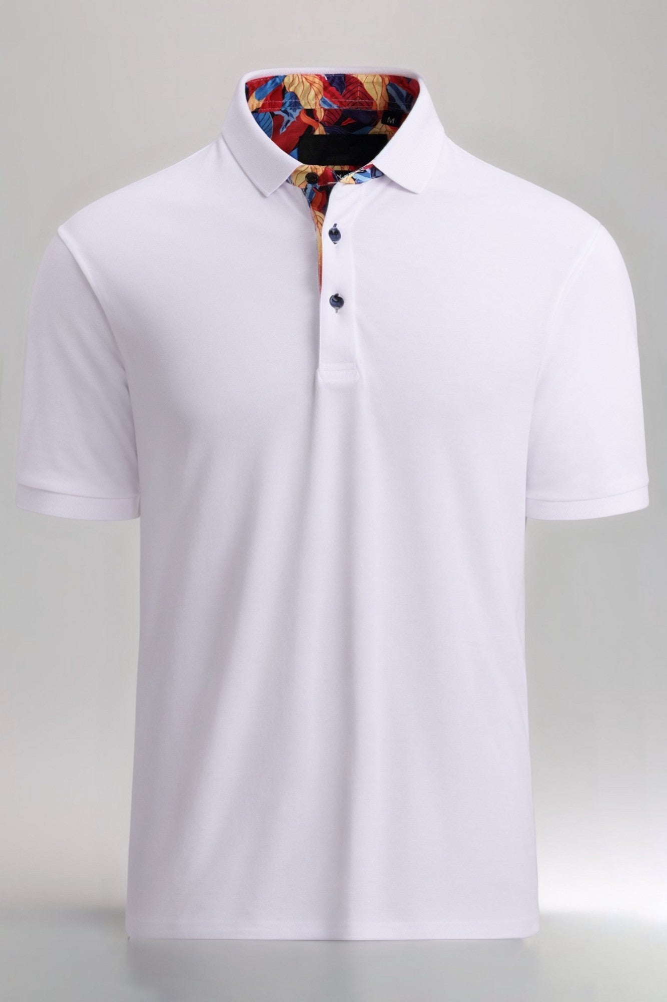 Trendy Men's Ribbed Polo Short Sleeve Shirt