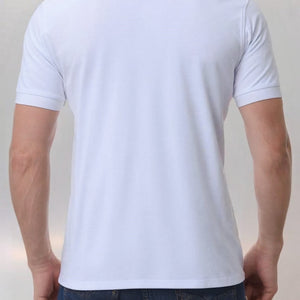 Trendy Men's Ribbed Polo Short Sleeve Shirt